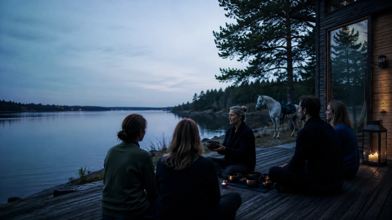 Ratsastus, sauna ja äänimaljat yrityksen premium-luontopäivään Inkoossa